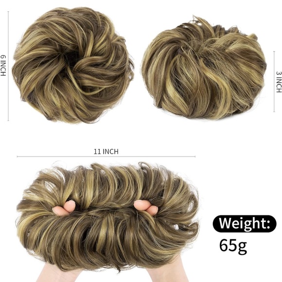 Messy bun hair extension - Picture 3 of 4